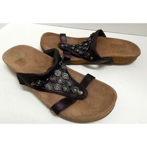 Naot Juneau Bronze Metallic Leather Strappy Sandals 41 US 10‎ M